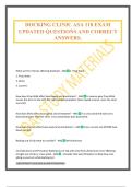 DOCKING CLINIC ASA 118 EXAM UPDATED QUESTIONS AND CORRECT ANSWERS&period;