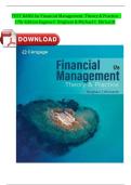 Test Bank &ndash; Financial Management&colon; Theory & Practice&comma; 17th Edition by Eugene F&period; Brigham and Michael C&period; Ehrhardt &ndash; Verified Complete Test Questions for Chapters 1&ndash;26 &lpar;Newest Edition&rpar;