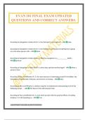 EVAN 101 FINAL EXAM UPDATED QUESTIONS AND CORRECT ANSWERS&period;