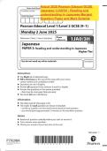 Actual 2025 Pearson Edexcel GCSE Japanese 1JA0&sol;3H &colon; Reading and understanding in Japanese Merged Question Paper and Mark Scheme