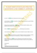 FLIGHT DISPATCH EXAM UPDATED QUESTIONS AND CORRECT ANSWERS&period;