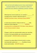 NSG 522 PSYCHOPHARMACOLOGY FINAL EXAM NEWEST 2025&sol;2026 NEWEST ACTUAL EXAM WITH COMPLETE QUESTIONS AND VERIFIED ANSWERS &vert;ALREADY GRADED A&plus;&vert;
