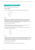 FUNDAMENTALS OF NURSING 9TH EDITION POTTER TEST BANK questions with answers Graded A 2025 Updated