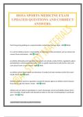 HOSA SPORTS MEDICINE EXAM UPDATED QUESTIONS AND CORRECT ANSWERS&period;