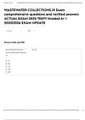 WASTEWATER COLLECTIONS III Exam comprehensive questions and verified answers ACTUAL EXAM 2025 TEST&excl;&excl; Graded A&plus; &vert; 2025&vert;2026 EXAM UPDATE