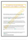 ITN 200 FINAL EXAM UPDATED QUESTIONS AND CORRECT ANSWERS&period;