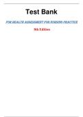 Test Bank&colon; Health Assessment for Nursing Practice&colon; Susan Fickertt Wilson&comma; Jean Fore&comma; Susan Goebel&comma; Sandra Yamane&comma; Laura Klenke- Borgmann 8th Edition