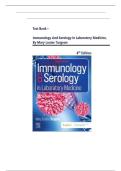 TEST BANK FOR Immunology & Serology in Laboratory Medicine 8th Edition by Mary Louise Turgeon ISBN&colon;978-0443122989 ALL CHAPTERS COVERED YOUR ULTIMATE GUIDE 100&percnt; VERIFIED A&plus; GRADE ASSURED&excl;&excl;&excl;&excl;&excl; NEW LATEST UPDATE&excl;&excl;&excl;&excl;&excl;&excl;&excl;