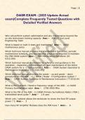 DASR EXAM &colon; &vert;2025 Update Actual  exam&vert;Complete Frequently Tested Questions with  Detailed Verified Answers 