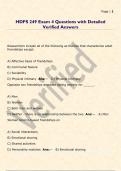 HDFS 249 Exam 4 Questions with Detailed  Verified Answers