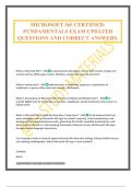 MICROSOFT 365 CERTIFIED&colon; FUNDAMENTALS EXAM UPDATED QUESTIONS AND CORRECT ANSWERS&period;