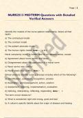 NURS2513 MIDTERM Questions with Detailed  Verified Answers