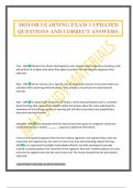 MOTOR LEARNING EXAM 3 UPDATED QUESTIONS AND CORRECT ANSWERS&period;