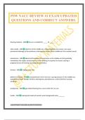 PSW NACC REVIEW &num;1 EXAM UPDATED QUESTIONS AND CORRECT ANSWERS&period;