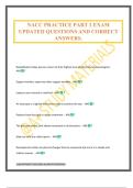 NACC PRACTICE PART 2 EXAM UPDATED QUESTIONS AND CORRECT ANSWERS&period;