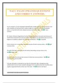 NACC Exam Package Deal 2025&sol;2026 Verified And Updated&period;