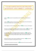 NASAR SARTECH II EXAM UPDATED QUESTIONS AND CORRECT ANSWERS