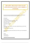 NBC-HWC PRACTICE TEST EXAM UPDATED QUESTIONS AND CORRECT ANSWERS&period;