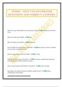 INIWIC - TEST 3 EXAM UPDATED QUESTIONS AND CORRECT ANSWERS&period;
