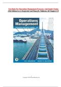 Test Bank for Operations Management&colon; Processes and Supply Chains&comma; 13th Edition by Lee J&period; Krajewski&comma; Manoj K&period; Malhotra&comma; and Larry P&period; Ritzman 2025&ndash;2026 
