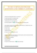 NCCHC CCHP EXAM UPDATED QUESTIONS AND CORRECT ANSWERS&period;