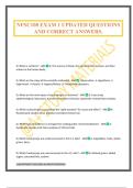 NFSC100 EXAM 1 UPDATED QUESTIONS AND CORRECT ANSWERS&period;