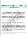 PSW &lpar;NACC Final&rpar; Questions with Detailed  Verified Answers