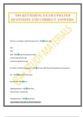 NPS KETTERING EXAM UPDATED QUESTIONS AND CORRECT ANSWERS