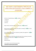 SECTION A KETTERING NPS EXAM UPDATED QUESTIONS AND CORRECT ANSWERS&period;