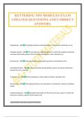 KETTERING NPS MODULES EXAM UPDATED QUESTIONS AND CORRECT ANSWERS&period;