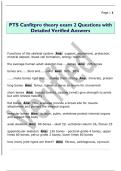 PTS Canfitpro theory exam 2 Questions with  Detailed Verified Answers