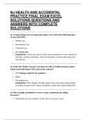 NJ HEALTH AND ACCIDENTAL PRACTICE FINAL EXAM EXCEL SOLUTIONS QUESTIONS AND ANSWERS WITH COMPLETE SOLUTIONS