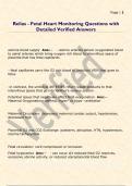 Relias - Fetal Heart Monitoring Questions with  Detailed Verified Answers
