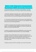 WGU C182 Objective Assessment Questions With Accurate Answers