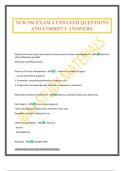 NUR 356 EXAM 4 UPDATED QUESTIONS AND CORRECT ANSWERS&period;