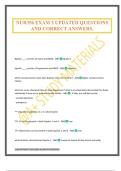 NUR356 EXAM 3 UPDATED QUESTIONS AND CORRECT ANSWERS&period;