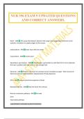 NUR 356 Exam Package Deal 2025&sol;2026 Verified And Updated&period;