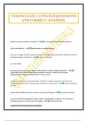NUR356 EXAM 2 UPDATED QUESTIONS AND CORRECT ANSWERS&period;