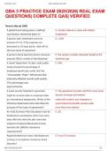 GBA 3 PRACTICE EXAM 20252026 REAL EXAM QUESTIONS WITH COMPLETE SOLUTION
