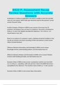 D322 P&period; Assessment Recap Review Questions with Accurate Answers