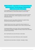 WGU D322 - Section 2 Introduction to Information Technology Questions with Accurate Answers