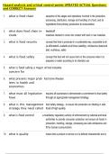 Hazard analysis and critical control points UPDATED ACTUAL Questions  and CORRECT Answers 