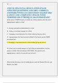 CISI UK FINANCIAL REGULATION EXAM  UPDATED QUESTIONS AND 100&percnt; CORRECT  ANSWERS WITH A GUARANTEED A&plus;&vert;&vert; 2025-2026  LATEST AND COMPLETE UPDATE WITH  VERIFIED SOLUTIONS&vert;&vert; GUARANTEED PASS&excl;&excl;