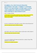 FLORIDA CNA TEST EXAM UPDATED  QUESTIONS AND 100&percnt; CORRECT ANSWERS  WITH A GUARANTEED A&plus;&vert;&vert; 2025-2026 LATEST  AND COMPLETE UPDATE WITH VERIFIED  SOLUTIONS&vert;&vert; GUARANTEED PASS&excl;&excl; 