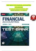 TEST BANK FOR FINANCIAL ACCOUNTING 13TH EDITION BY C WILLIAM THOMAS AND WENDY M&period; TIETZ VERIFIED CHAPTER'S 1 - 12 &vert; COMPLETEFinancialAccounting