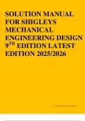 Solutions for Shigley&rsquo;s Mechanical Engineering Design&comma; 11th Edition &ndash; &lpar;Budynas&comma; 2025&sol;2026&rpar; &vert; All 20 Chapters Covered