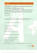 AFIP Basic Certification Actual Exam Newest  AFIP Basic Certification Exam  Preparation&sol;AFIP Basic Certification Practice  Exam With Complete Questions And Correct  Answers