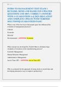 INTRO TO MANAGEMENT TEST EXAM 1  RUTGERS&comma; DENIS AND HAMILTON UPDATED  QUESTIONS AND 100&percnt; CORRECT ANSWERS  WITH A GUARANTEED A&plus;&vert;&vert; 2025-2026 LATEST  AND COMPLETE UPDATE WITH VERIFIED  SOLUTIONS&vert;&vert; GUARANTEED PASS&excl;&excl;
