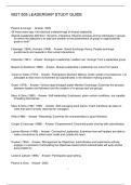 MGT 605 LEADERSHIP STUDY GUIDE