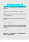 D322 - Introduction to IT Questions with Accurate Answers